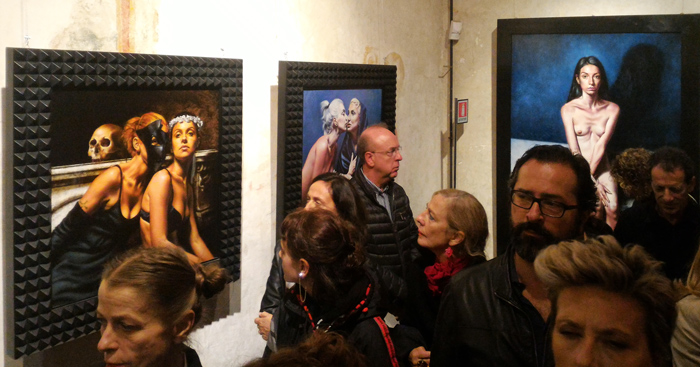 View of the exhibition "Ieratico/Eretico" [Hieratic/Heretical] by Saturno Buttò. Photo by the PhotoPhore