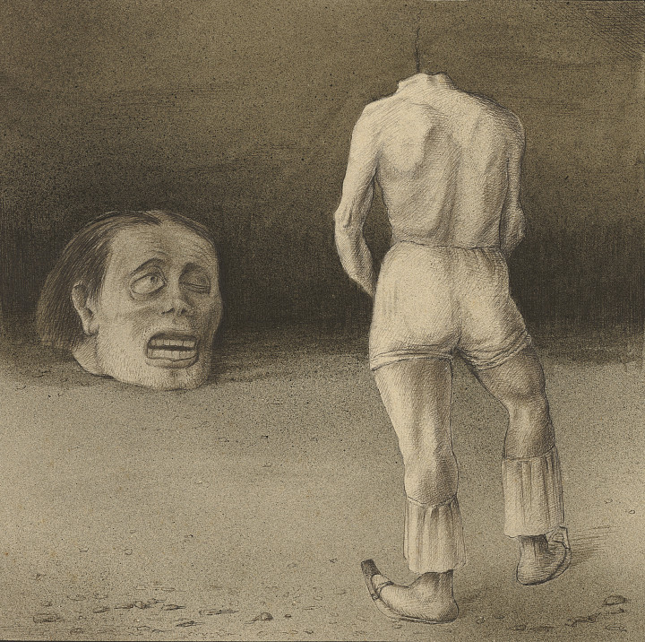 Alfred Kubin, Self-Reflection, ca. 1901/02, Ink on paper, 23x23 cm, The ALBERTINA MUSEUM, Vienna © Eberhard Spangenberg, München / Bildrecht, Vienna 2024